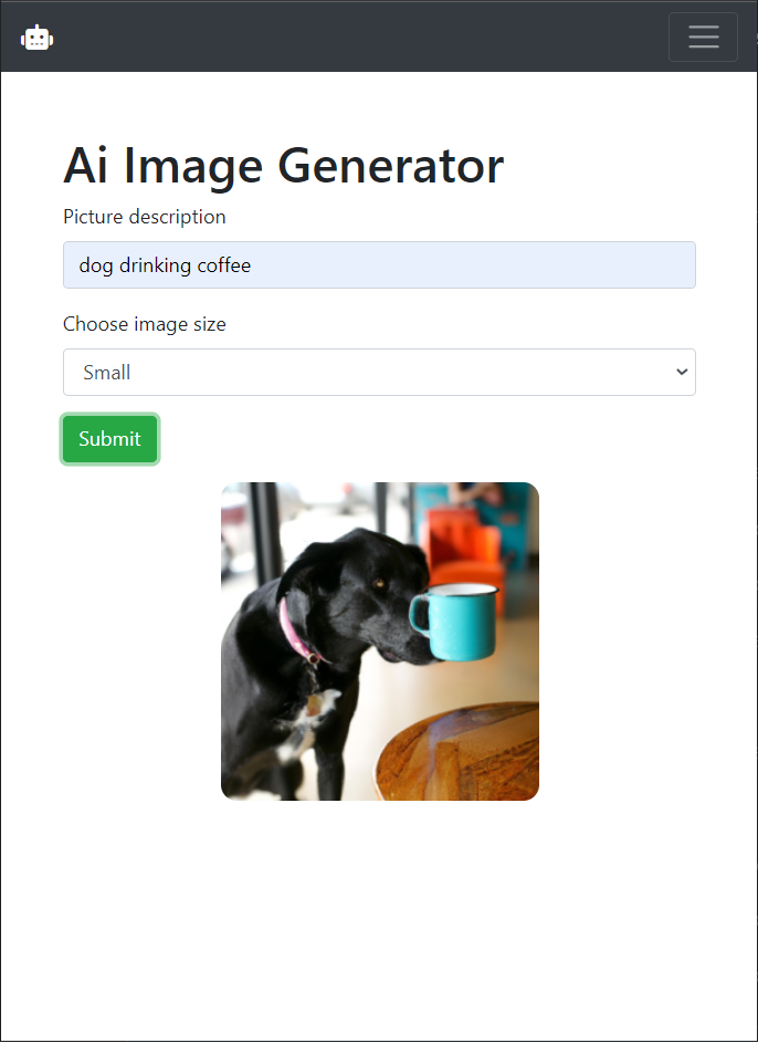 OpenAI Image Generator — screenshot
